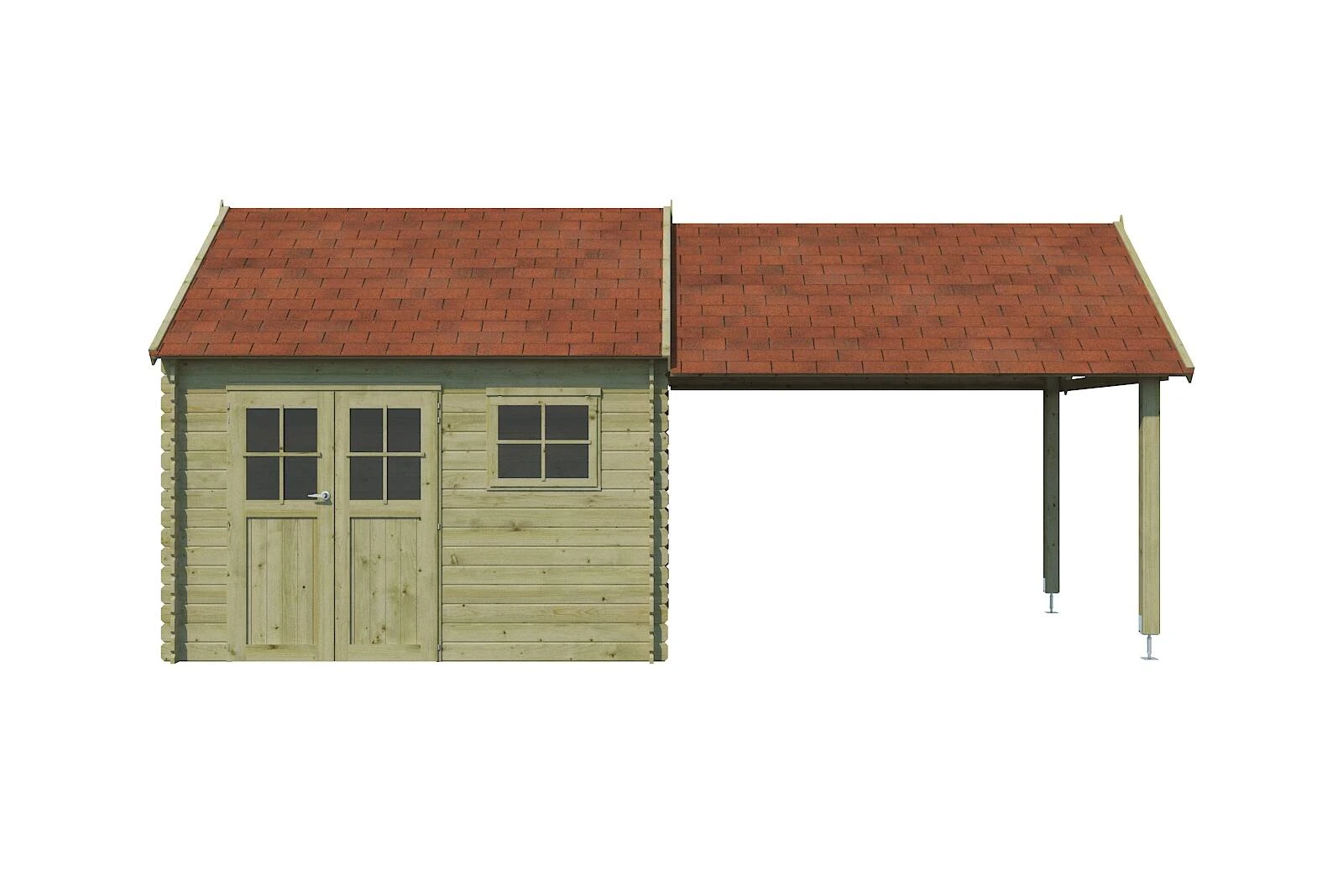 Woodlands Blokhut Coventry XL Groen 720 x 320 cm - Afbeelding 5